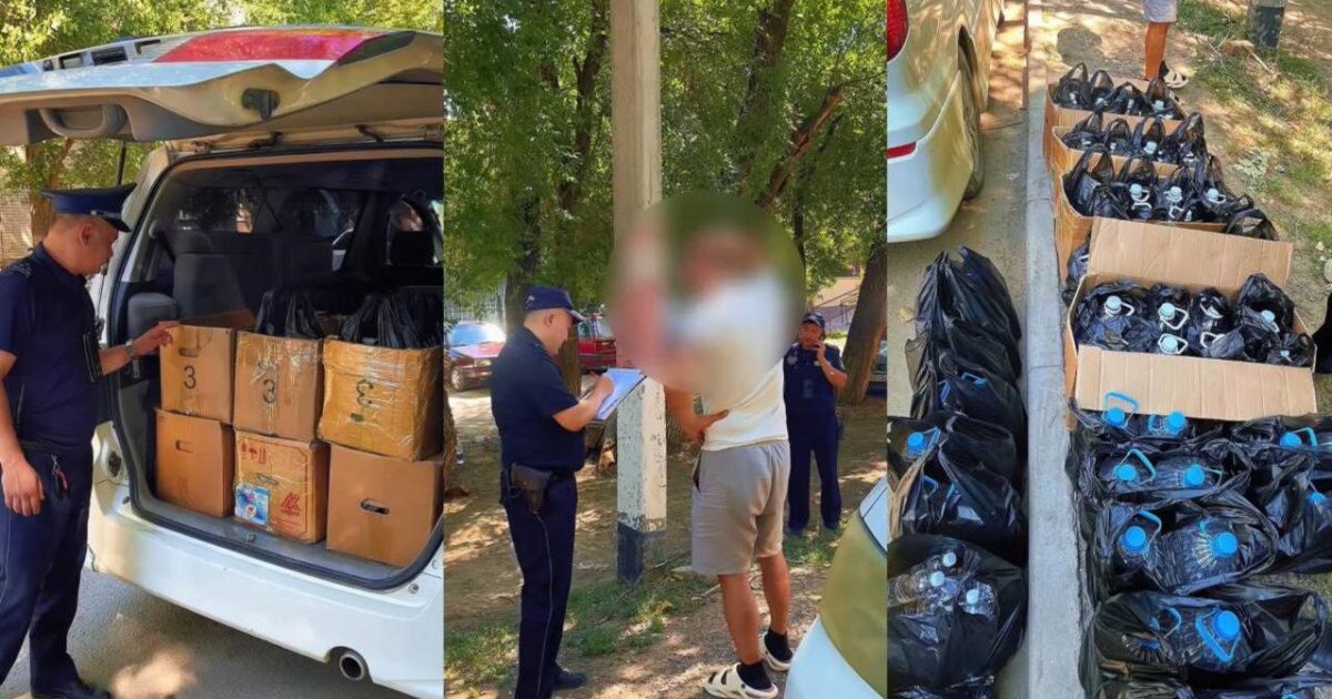 Оралда полиция көліктен 400 литрге жуық заңсыз алкоголь тәркіледі