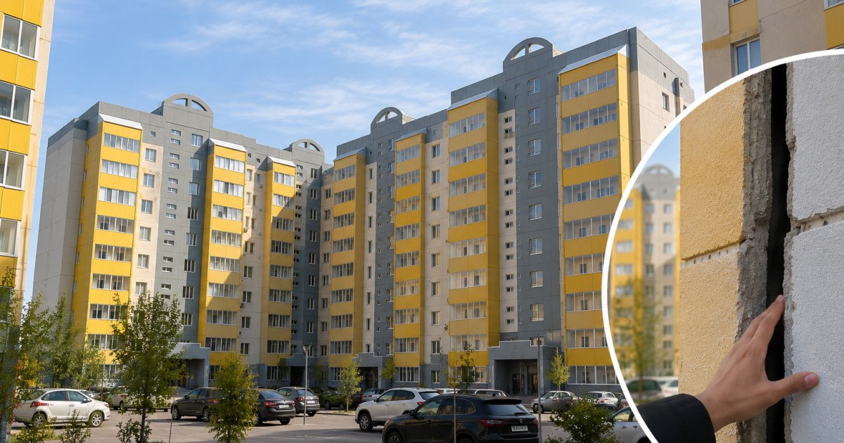 Ақтөбеде жаңа үйлердің қабырғалары ажырап, тұрғындар дабыл қақты